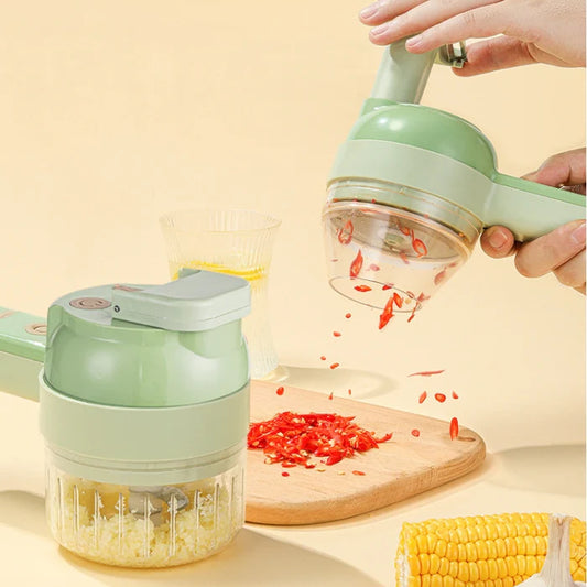 4 in 1 Portable Electric Vegetable Cutter Set